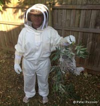 Peter with a large wasp nest